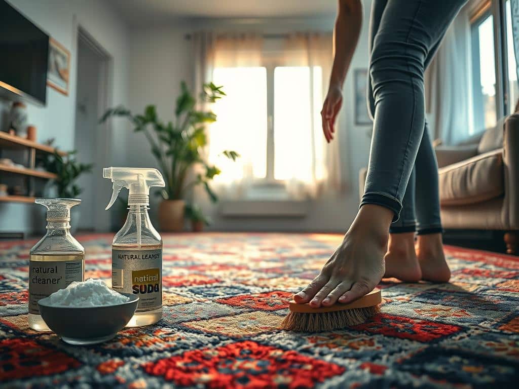 applying natural carpet cleaners