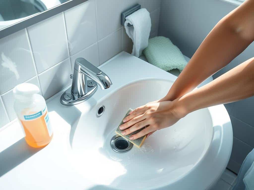 bathroom sink cleaning