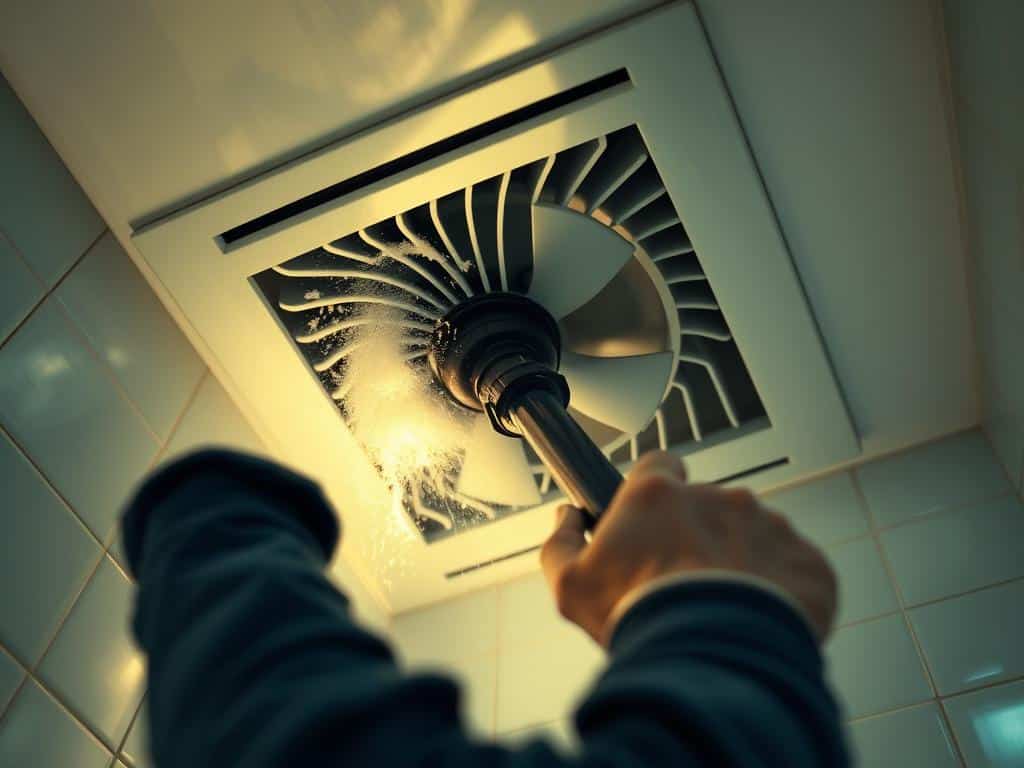 cleaning bathroom exhaust fan