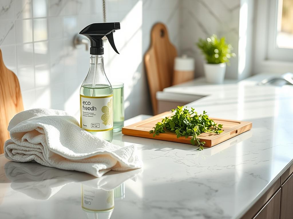 cleaning kitchen countertops