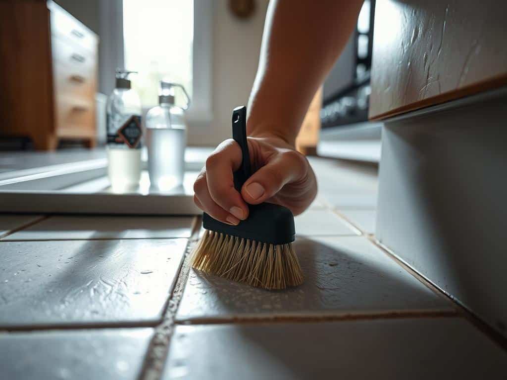 cleaning kitchen grout