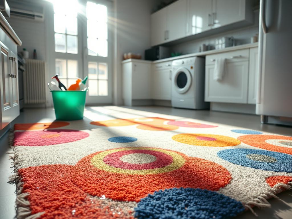 how to clean kitchen rugs