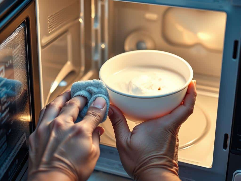 microwave interior cleaning