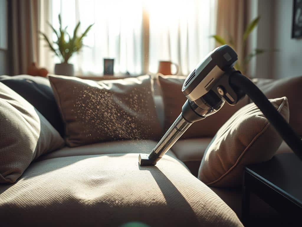 vacuuming upholstery