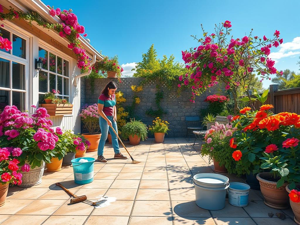 cleaning your patio for summer