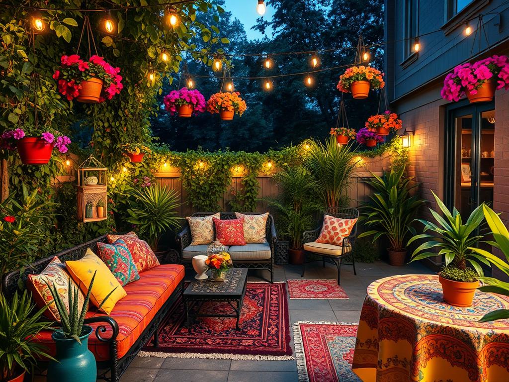 colorful patio decor