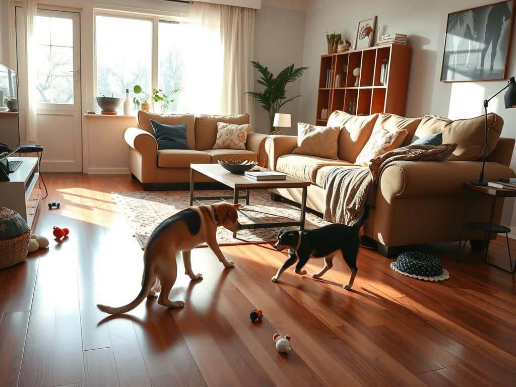 cleaning hardwood floors with pets