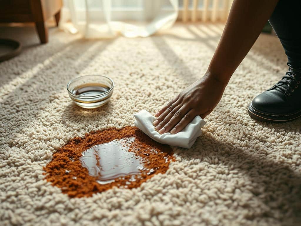 removing coffee stains from carpet